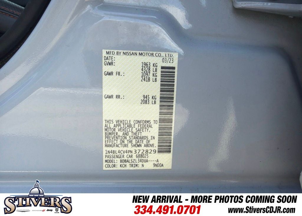 2023 Nissan Altima SR FWD