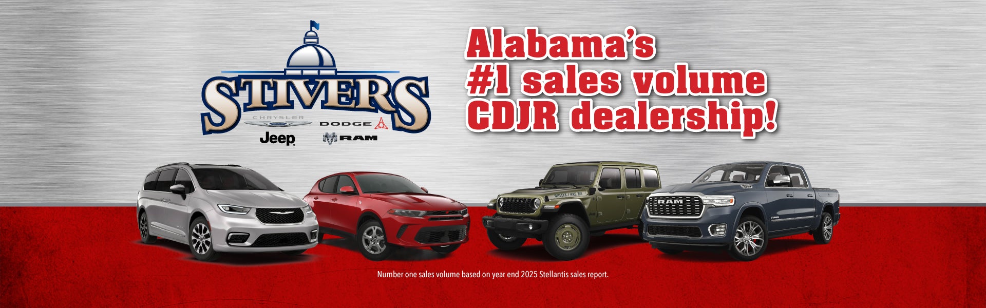 Stivers CDJR is Alabama's #1 Sales Volume CDJR Dealership!